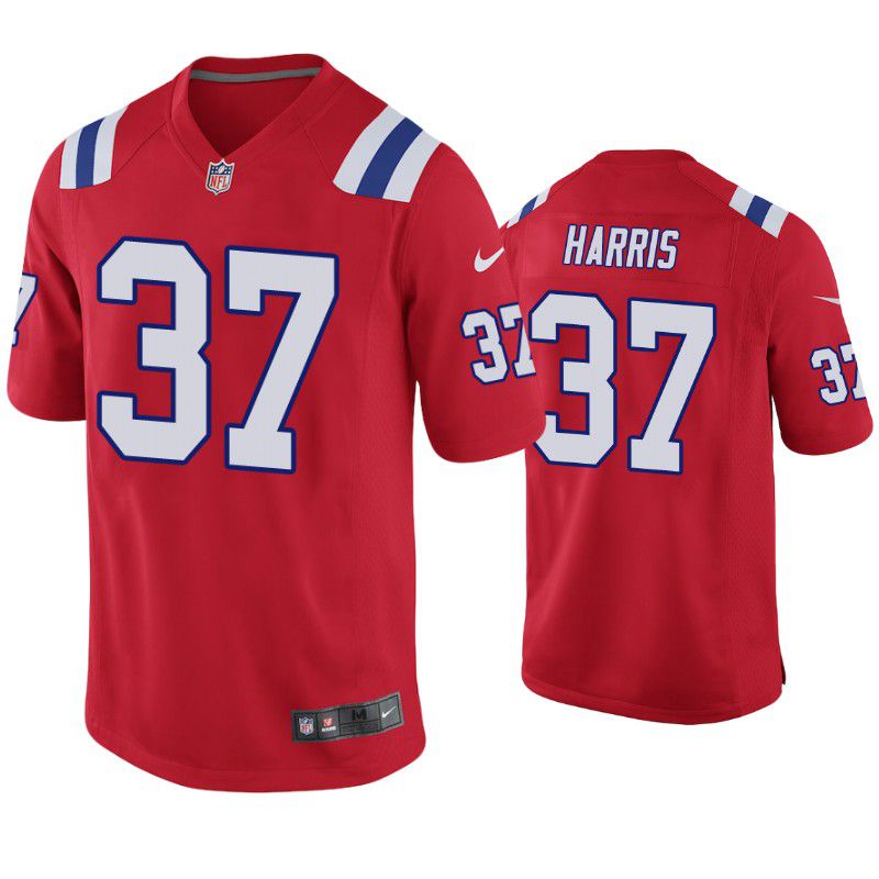 Men New England Patriots 37 Damien Harris Nike Red Vapor Game NFL Jersey